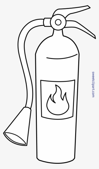 Fire Extinguisher Line Art - Fire Extinguisher Clipart Black And White #1033057