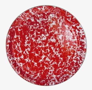 Rd21 Red Swirl Medium Serving Tray - Golden Rabbit - Red Swirl Pattern - 20 Inch Serving #1033183