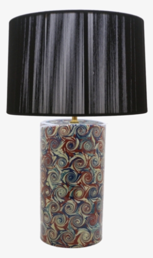 Small Red & White Marble Swirls - Lampshade #1033457