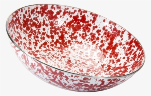 Rd18 Red Swirl Catering Bowl - Golden Rabbit Red Swirl Catering Bowl #1033522