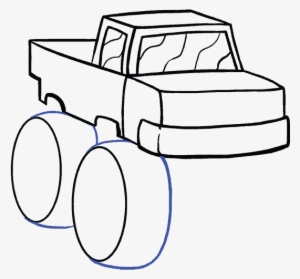 How To Draw A Monster Truck In A Few Easy Steps - Dibujar Carro Monster Truck #1034292