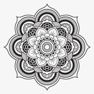 Coloriage De Mandala Fleur Oriental Pour Colorier Png - Mandala Png #1035443