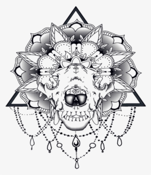Wolf Skull Mandala Ghjby Maiev Likes-d9tgqat - Mandala Skull Tattoo Designs #1036254