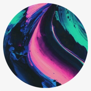 Circle Tumblr Aesthetic Overlay Paint Black Blue Pink #1036272