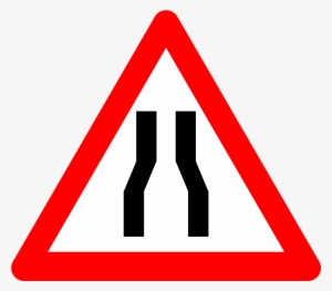 Way Clipart Narrow Road - Right Reverse Bend Sign #1036519
