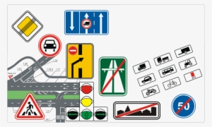 Vector Clipart Set - Знаки Дорожного Движения Usa #1036543