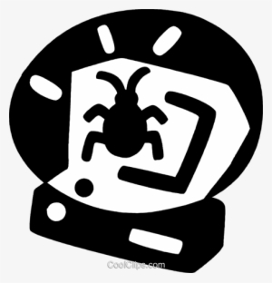 Computer Virus Royalty Free Vector Clip Art Illustration - Illustration #1038111