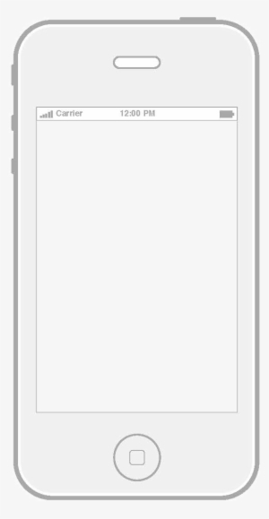 Iphone Png Template Transparent - Mobile Stencil #1038468