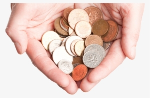 Transparent Hand Coin - Coins In Hand Png #1039283