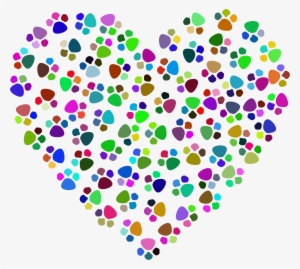 Picture Free Stock Prismatic Prints Big Image Png - Transparent Background Paw Heart Clip Art #1040345 Picture Free Stock Prismatic Prints Big Image Png - Transparent Background Paw Heart Clip Art #1040345