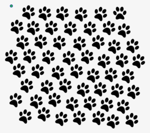Black Prints Clip Art - Wall Sticker Paw Prints #1040347