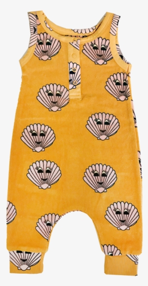 Hugo Loves Tiki Long Leg Terry Romper Seashells - Seashell #1040655