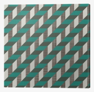 Seamless Retro Pattern With Diagonal Lines Canvas Print - Polka Dot #1040918