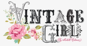 These Gorgeous Florals And Retro Patterns Of Vintage - Vintage Girl Logo #1041469