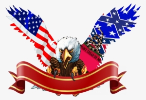 Flag Of The United States T-shirt - Eagle American Flag Png #1041546