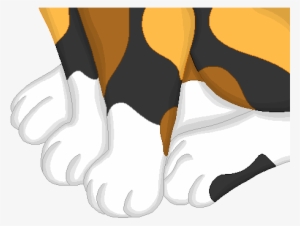 Calico Cat Feet Pixel By The - Cat Feet Cartoon #1041601