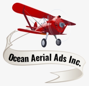 Ocean Aerial Ads - Airplane With Banner #1042660
