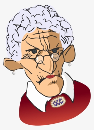 Grumpy Old Woman Clipart #1043378