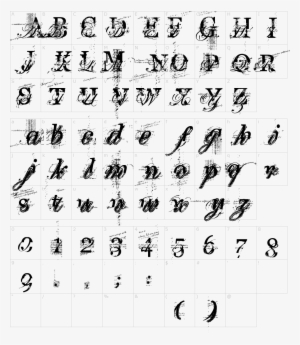 Font Characters - Thinking Of Betty Font #1043593