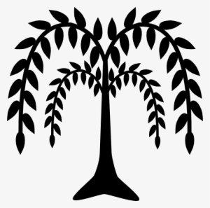 Weeping Willow Clip Art - Willow Tree Silhouette Png #1043846