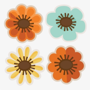 Floral Clipart Autumn Flower - Fall Flower Clipart #1043901