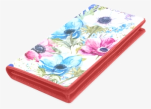 Watercolor Floral Pattern Women's Leather Wallet - Mobile Phone #1044273