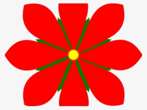 Petal Clipart Flower Silhouette - 8 Petals Flower Clip Art #1044302