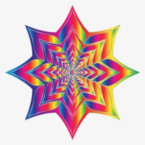 Flower Silhouette Line Art Rainbow Rose Floral Design - Flower #1044334