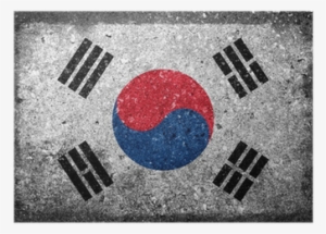 South Korean Flag Painted On Concrete Wall Poster • - South Korea Flag #1044336