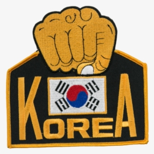 1169 Korean Flag And Fist Patch 5" - Embroidery #1044494