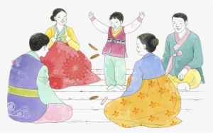 South Korea Nian Gao Chinese New Year Korean New Year - Korean Family Png #1044637