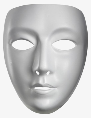Wrinkles, Scars, Makeup, And Masks - White Plain Blank Female Mask #1044682