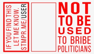 Not To Be Used To Bribe Politicians Guru Stamp - Drawing #1045475