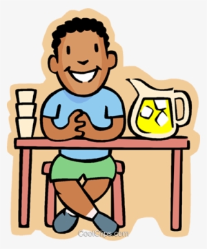 Little Boy Selling Lemonade At His Stand Royalty Free - Conspiração Mineira Pela Educação #1046254