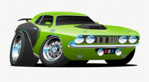Seventies Green Musclecar - Vector Graphics #1046394