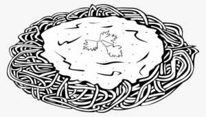 Pasta Spaghetti With Meatballs Italian Cuisine - Spaghetti Clip Art Black And White #1047269