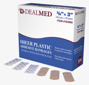 Dealmed Flexible Sheer Adhesive Bandages, 1" X 3", #1047969