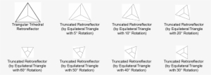 Triangular Trihedral Retroreflector And Truncated Retroreflectors - Triangle #1048017 Triangular Trihedral Retroreflector And Truncated Retroreflectors - Triangle #1048017