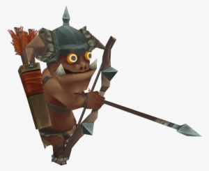 Low Poly 3d Model - Orc Archer Png #1048428