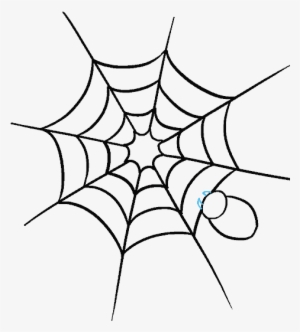 How To Draw Spider Web With Spider - Halloween Spider Coloring Page #1049398