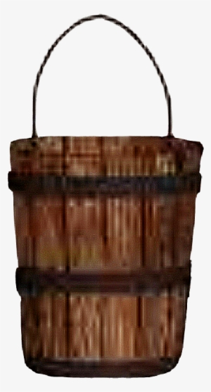 Wood Wooden Well Water Bucket Pail Brown Tan Black - Picsart Png Water Backet #1049928