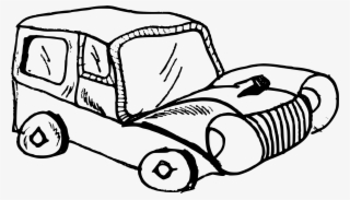 Black And White Cartoon Car #1050479