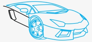 How To Draw Lamborghini Aventador, A Car, Easy Step - Lamborghini Dibujo #1050596