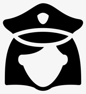 Policeman Female Filled Icon - Emblem #1050689