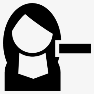 Female User With Minus Sign Vector - Profile Question Mark Female #1050765