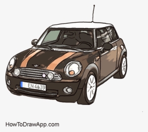 How To Draw An Old Fashioned Car - Mini Cooper Draw #1050933