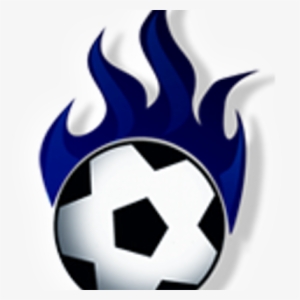 A Que Hora Juega - Balon De Futbol Con Fuego Azul Png #1051026