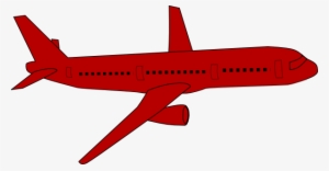Cartoon Airplane Clipart - Red Aeroplane Clipart #1051302