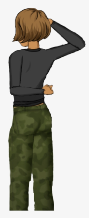 Liesel - Rear - Salute - Episode Interactive Overlays Png #1051707