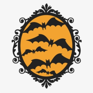 Halloween Bat Frame Svg Scrapbook Cut File Cute Clipart - Scalable Vector Graphics #1051813